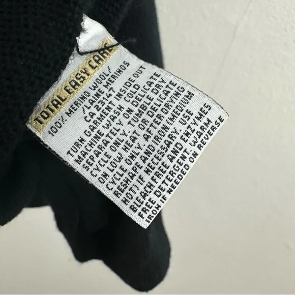 Talbots Women’s 100% Merino Wool Black Tie Front Sweater Size 2X - Picture 4 of 5